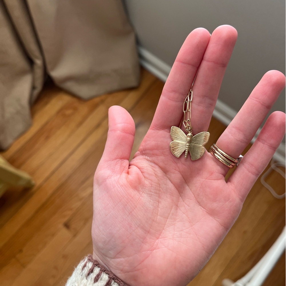 Gold ALV Jewels Butterfly Necklace - Picture 3 of 3
